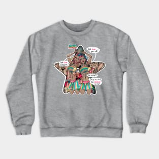 Reva, Jade and Hugo at the pride parade Crewneck Sweatshirt